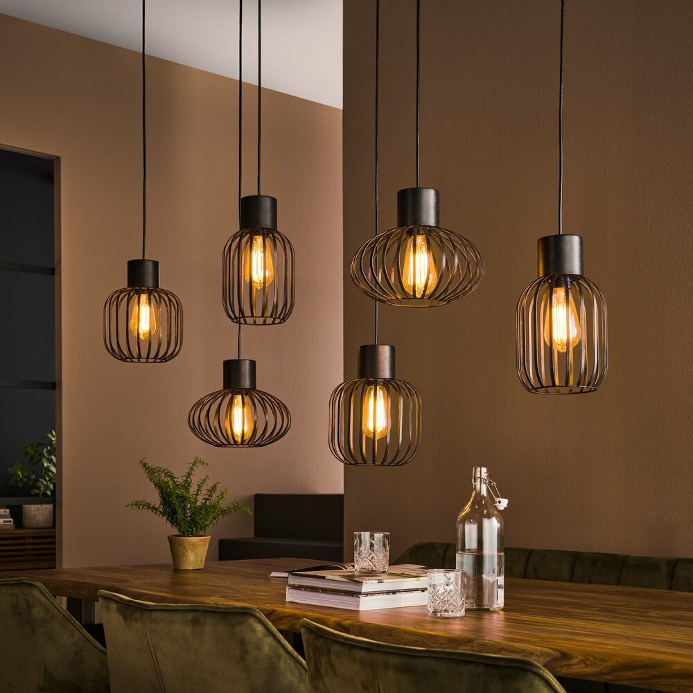 Hanglamp Mix Metal 3+3-lichts / Charcoal