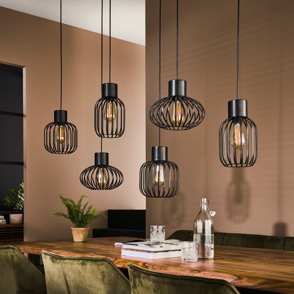 Hanglamp Mix Metal 3+3-lichts / Charcoal