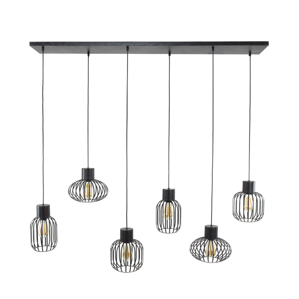 Hanglamp Mix Metal 3+3-lichts / Charcoal
