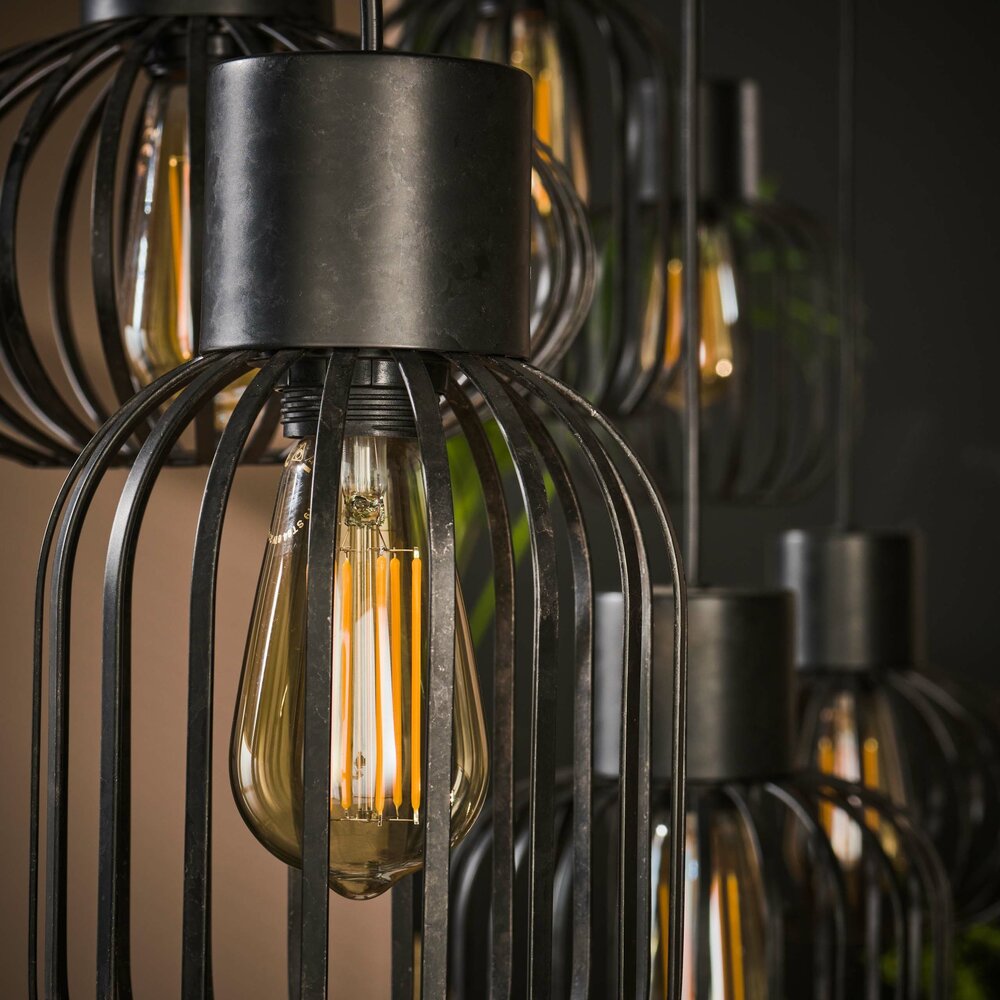 Hanglamp Mix Metal 3+3-lichts / Charcoal