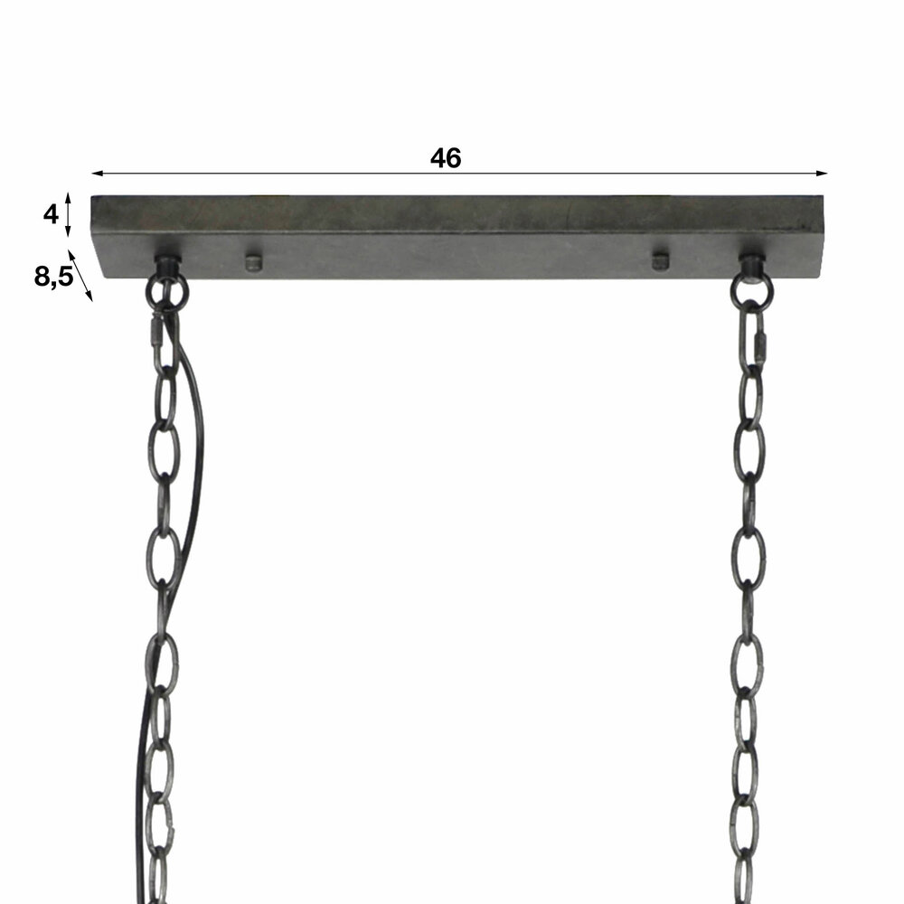 Hanglamp Cylinder Wire 2-lichts / Slate grey
