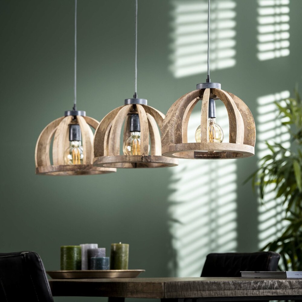 Hanglamp Orba 3-lichts / Massief mango