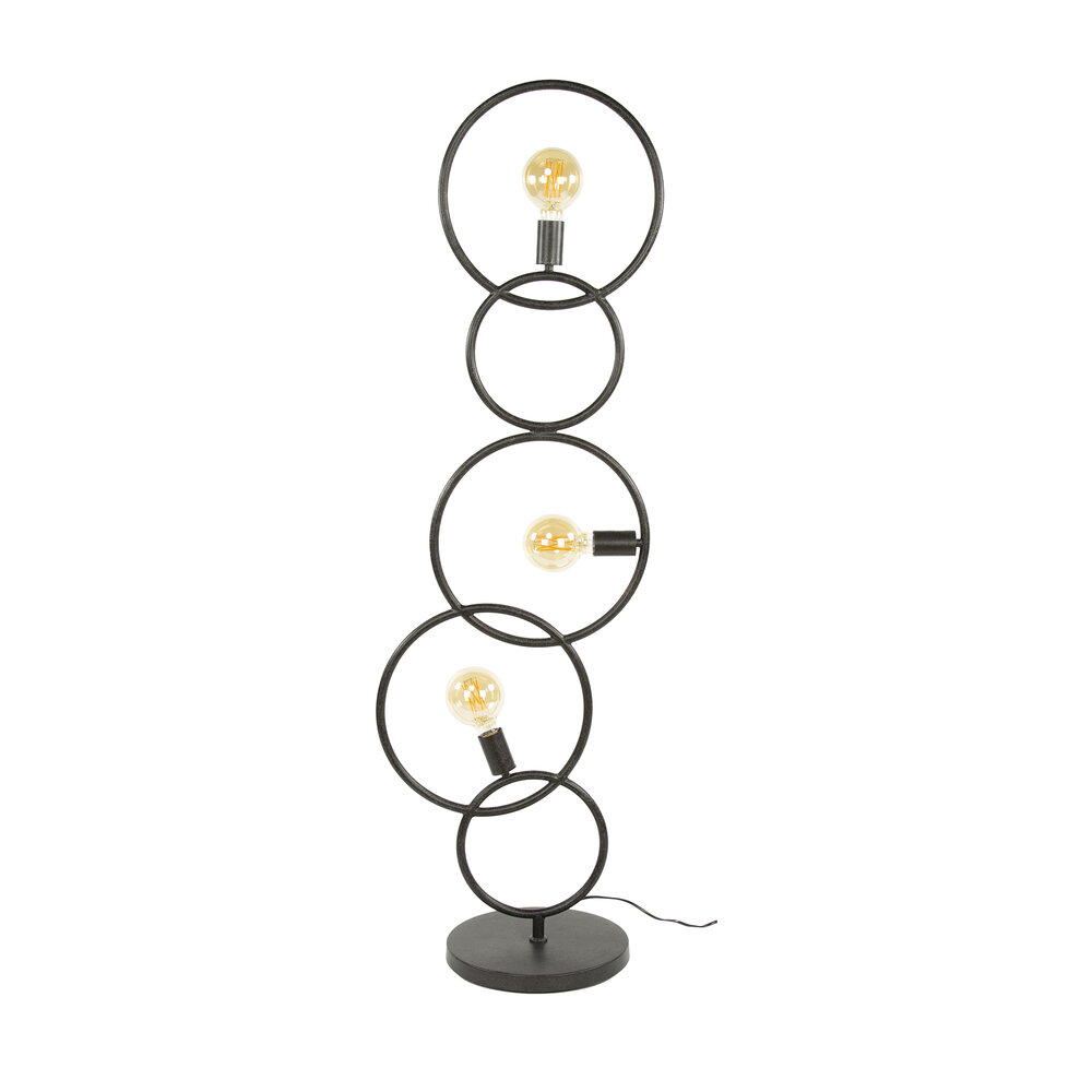 Vloerlamp Loop 3-lichts / Artic zwart