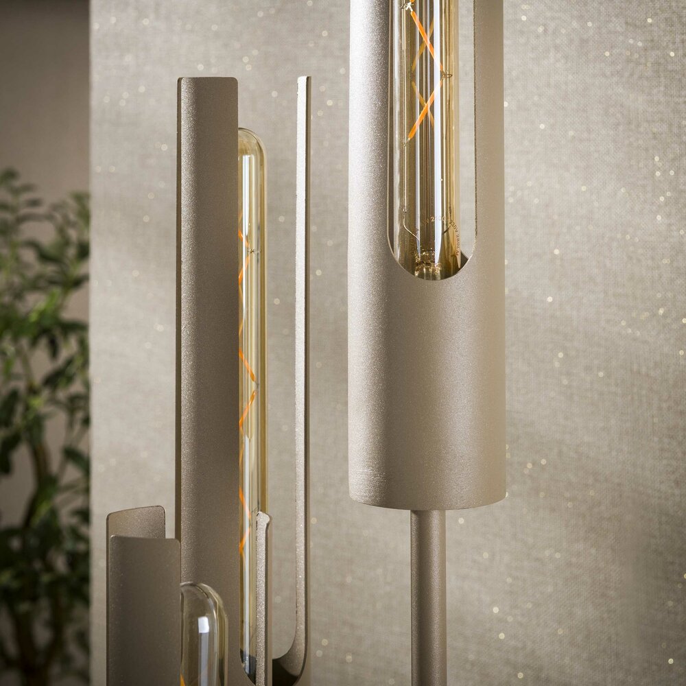Vloerlamp Tube getrapt 5-lichts / Beige