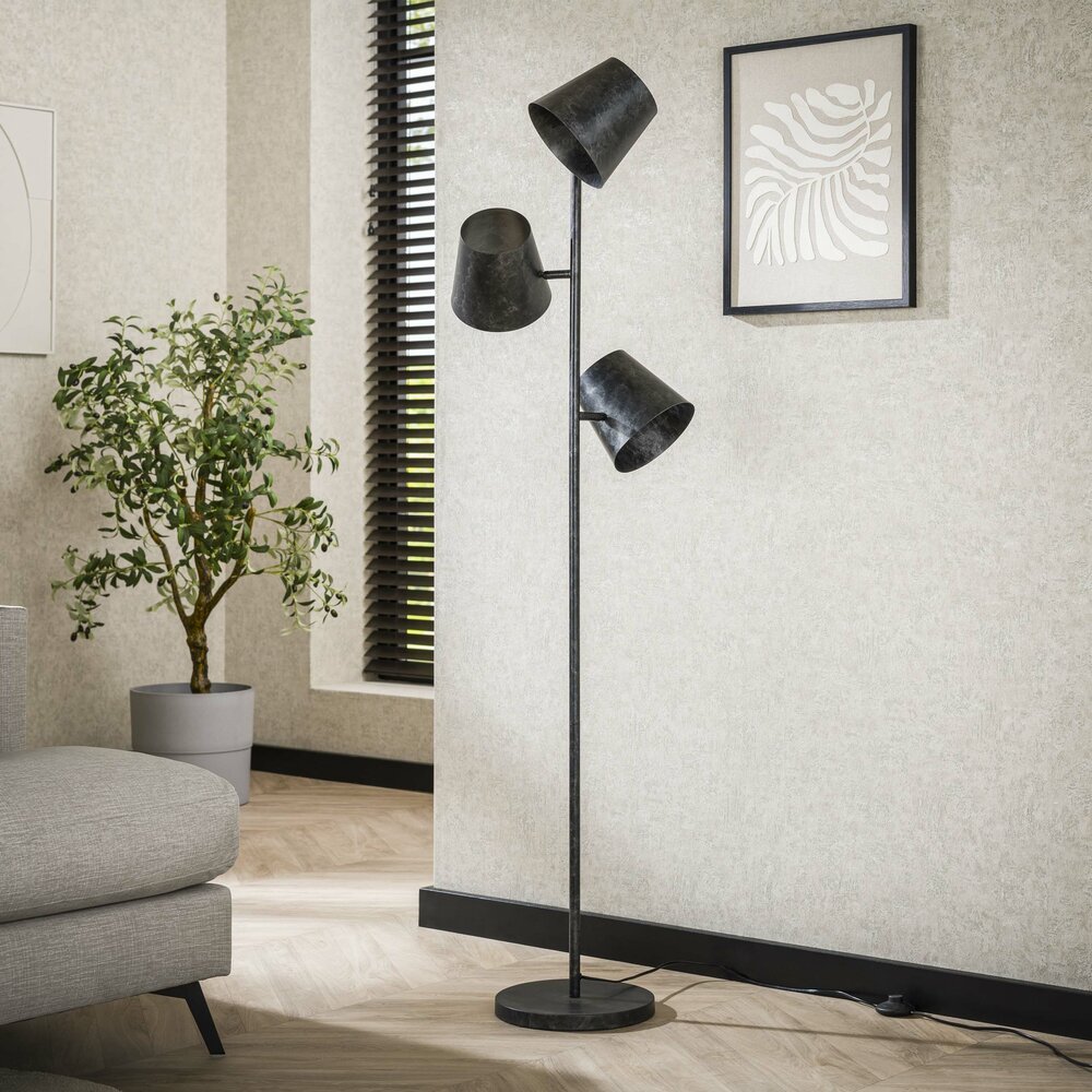 Vloerlamp Kinetic 3-lichts / Charcoal