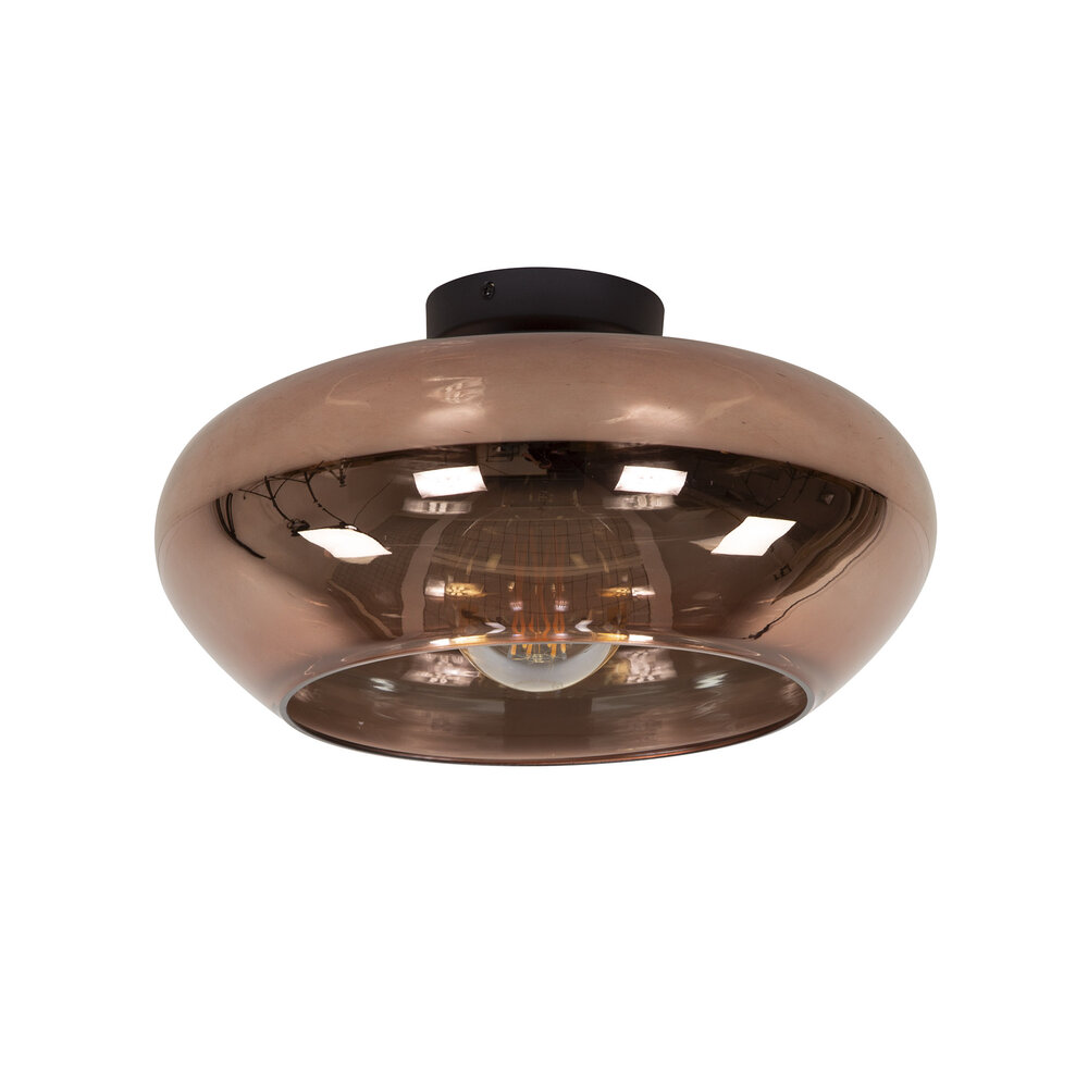 Plafondlamp Elevate 1-lichts / Koper glas