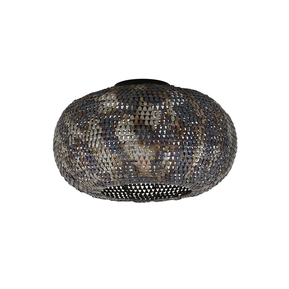 Plafondlamp Armor 1-lichts / Zwart bruin