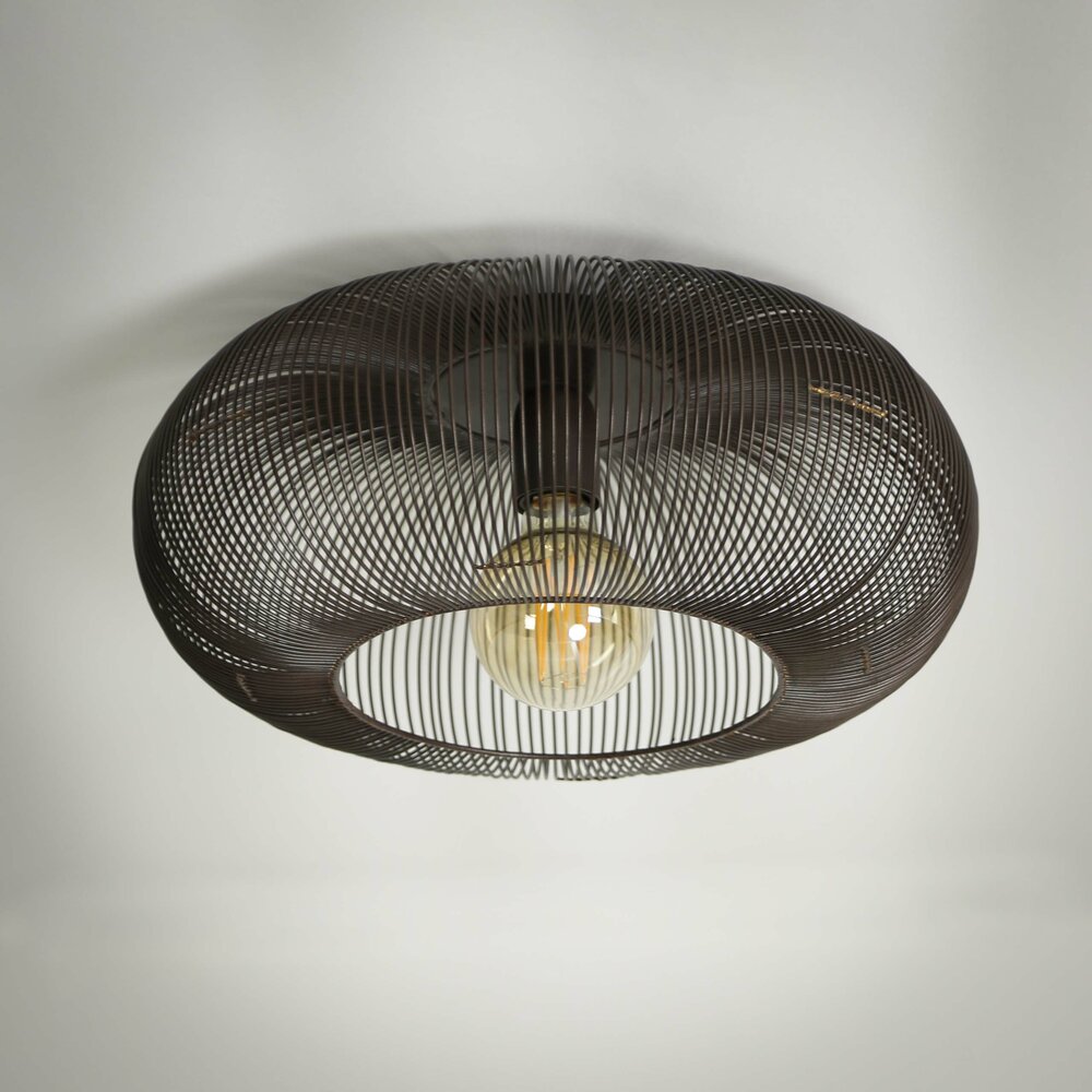 Plafondlamp Copper Twist 1-lichts / Zwart nikkel