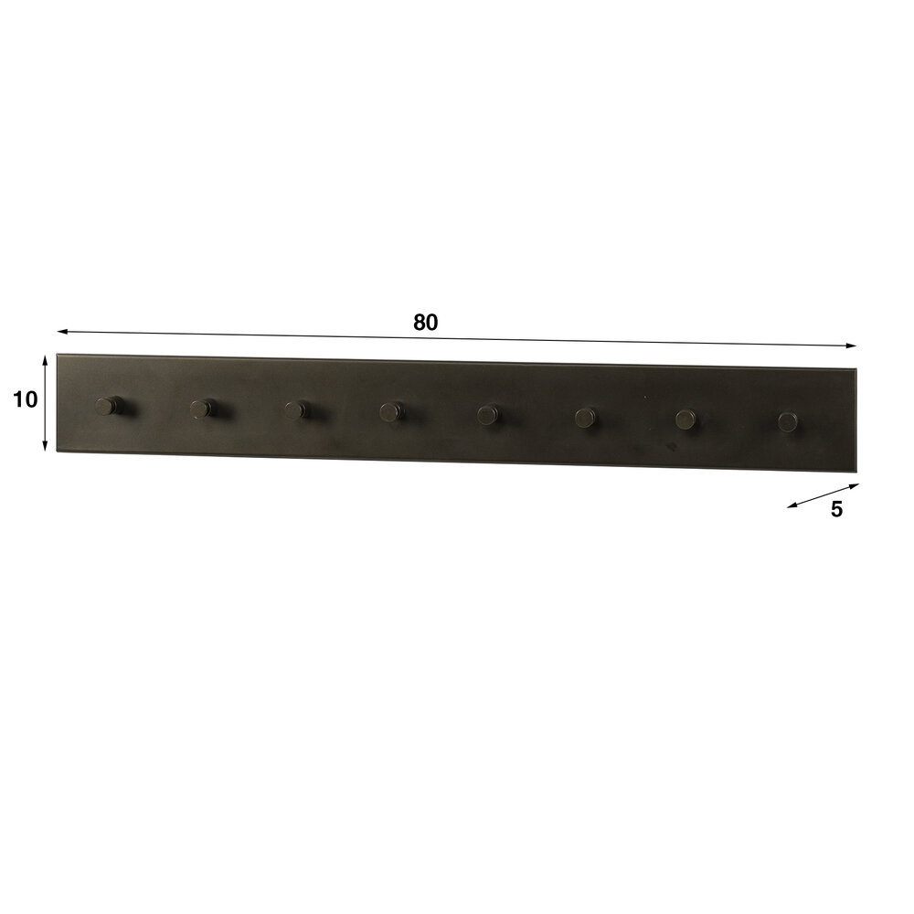 Kapstok Terra 8 haken - Drift brown