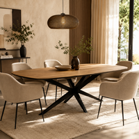 Eettafel Jabbi Deens ovaal - Uitschuifbaar