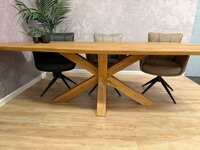 massivholz esstisch oval