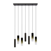 Hanglamp Lungo 4+3-lichts / Sienna bruin