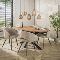 Hanglamp Stripe Horizontal 5-lichts / Smoke bruin glas