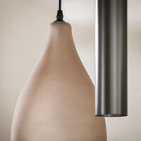 Hanglamp Cocoon pendel 4+3-lichts / Sienna bruin-frosted