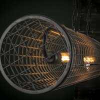 Hanglamp Cylinder Wire 2-lichts / Slate grey