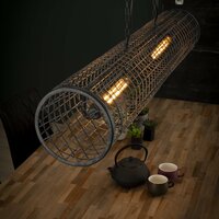 Hanglamp Cylinder Wire 2-lichts / Slate grey