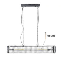 Hanglamp Cylinder Wire 2-lichts / Slate grey