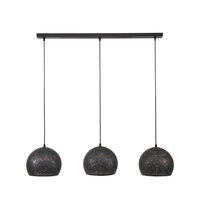 Hanglamp Punch Orb 3-lichts / Zwart bruin