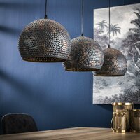 Hanglamp Punch Orb 3-lichts / Zwart bruin