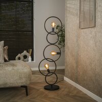 Vloerlamp Loop 3-lichts / Artic zwart