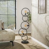 Vloerlamp Loop 3-lichts / Artic zwart