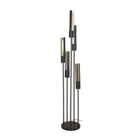 Vloerlamp Tube getrapt 5-lichts / Artic zwart