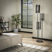 Vloerlamp Mesh Rotate getrapt 3-lichts / Artic zwart