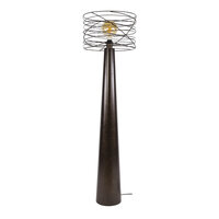 Vloerlamp Curl 1-lichts / Urban bruin