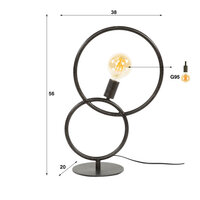 Tafellamp Loop 1-lichts / Artic zwart