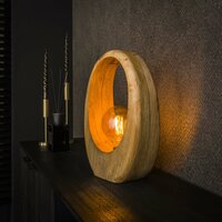 Tafellamp Arch Wood L 1-lichts / Massief mango