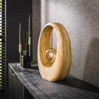 Tafellamp Arch Wood L 1-lichts / Massief mango