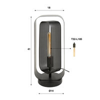 Tafellamp Mesh Rotate 1-lichts / Artic zwart