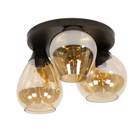 Plafondlamp Mix 3-lichts / Amber glas