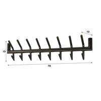 Garderobe Tubo 2x8 Haken - Drift brown