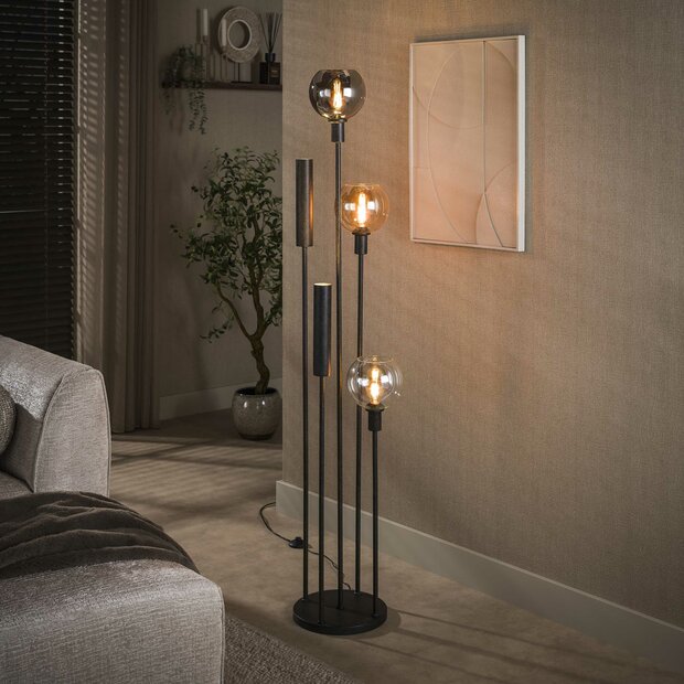 Vloerlamp Sfera Tricolore 5-lichts / Artic zwart