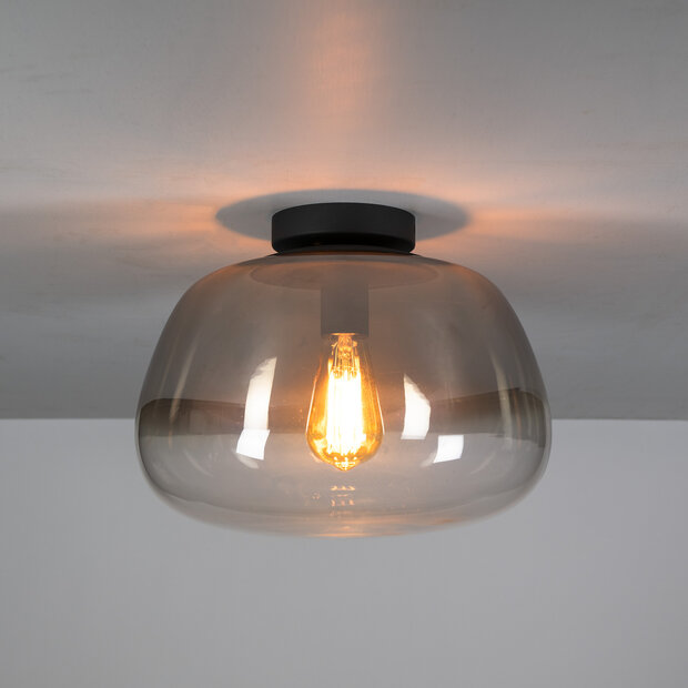 Plafondlamp Pulse Shaded 1-lichts / Smoke grey glas