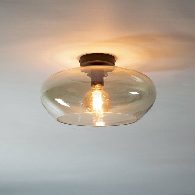 Plafondlamp Elevate 1-lichts / Amber glas